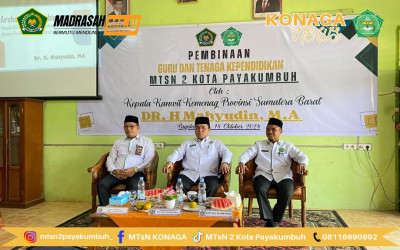 MTsN 2 Kota Payakumbuh Sambutan Kunjungan Kepala Kantor Wilayah Kementerian Agama Provinsi Sumatera Barat, Bapak H. Dr Mahyudin, M.A