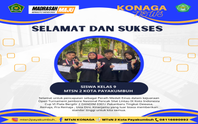 Persembahan Mendali Emas untuk MTsN 2 Kota Payakumbuh
